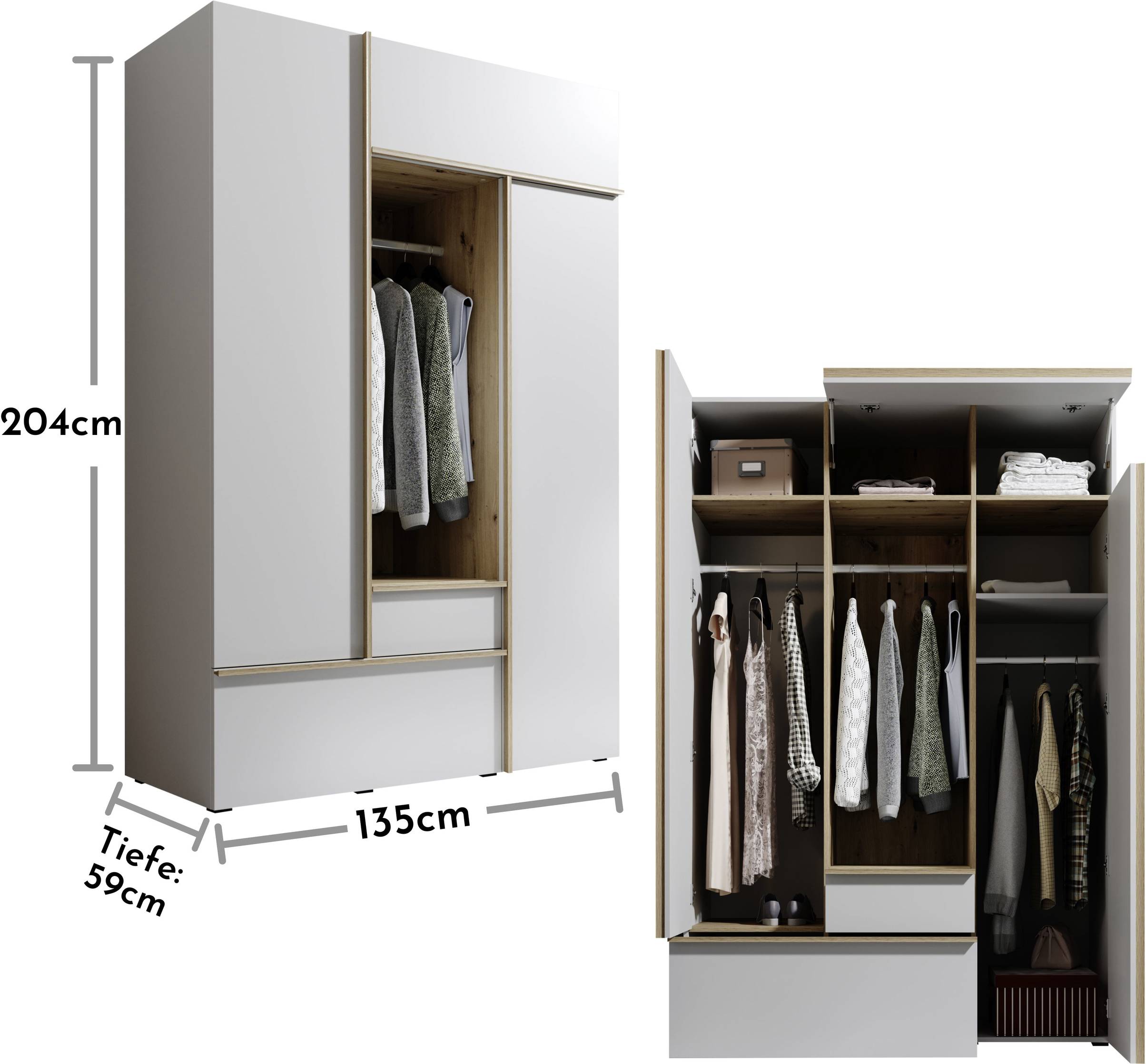 Kleiderschrank 2-trg BETTY