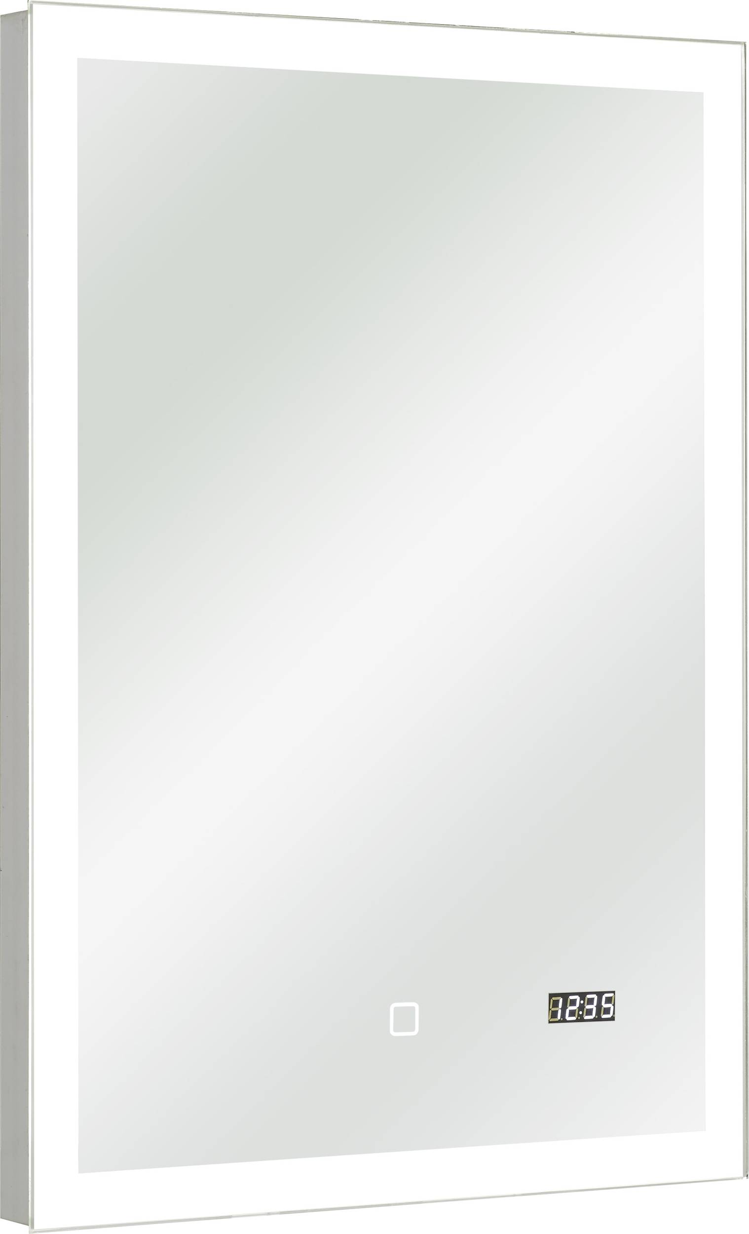 Rudyard Kipling Maori opener Spiegel mit LED + Uhr 50x70 GUNAR